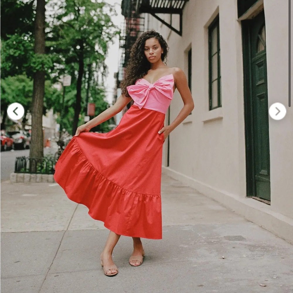 Elegant Pink and Red Women's Skirt